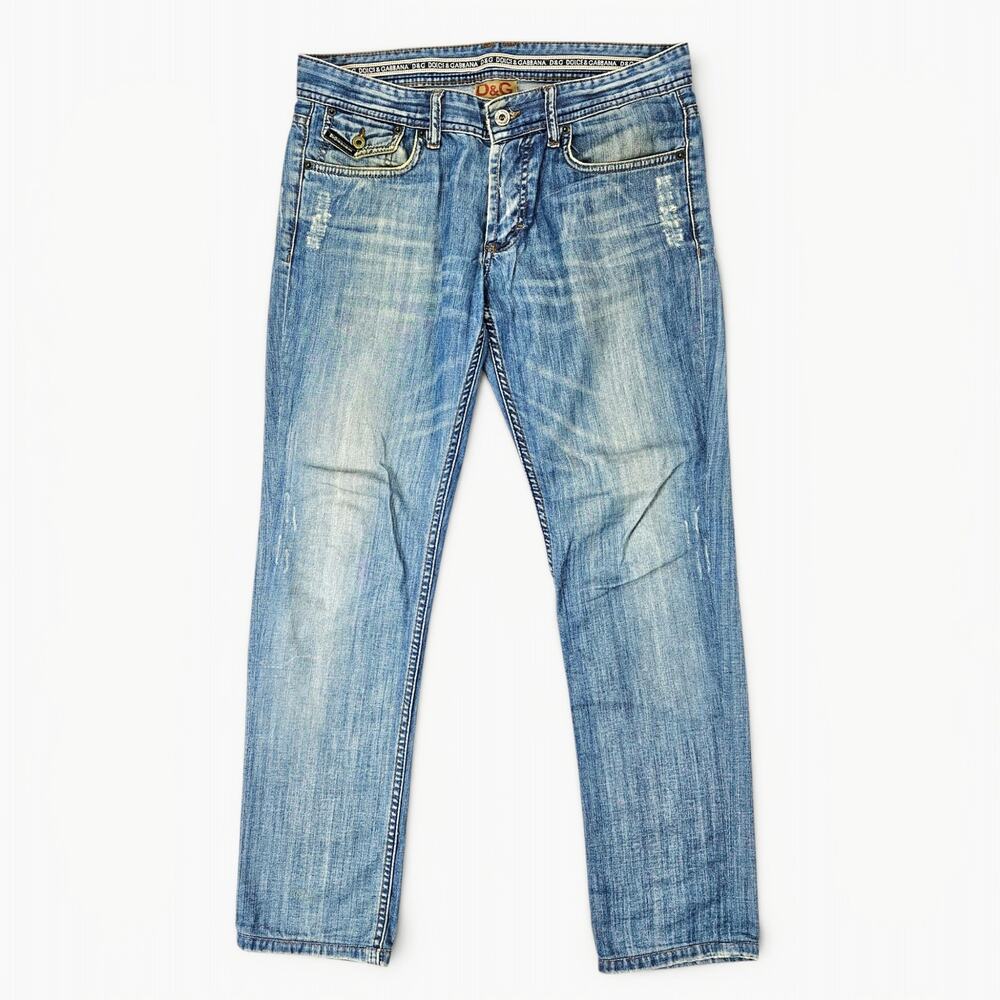 Y2k D&G Jeans Men's Low-Rise Straight Dolce & Gabanna - Size 33